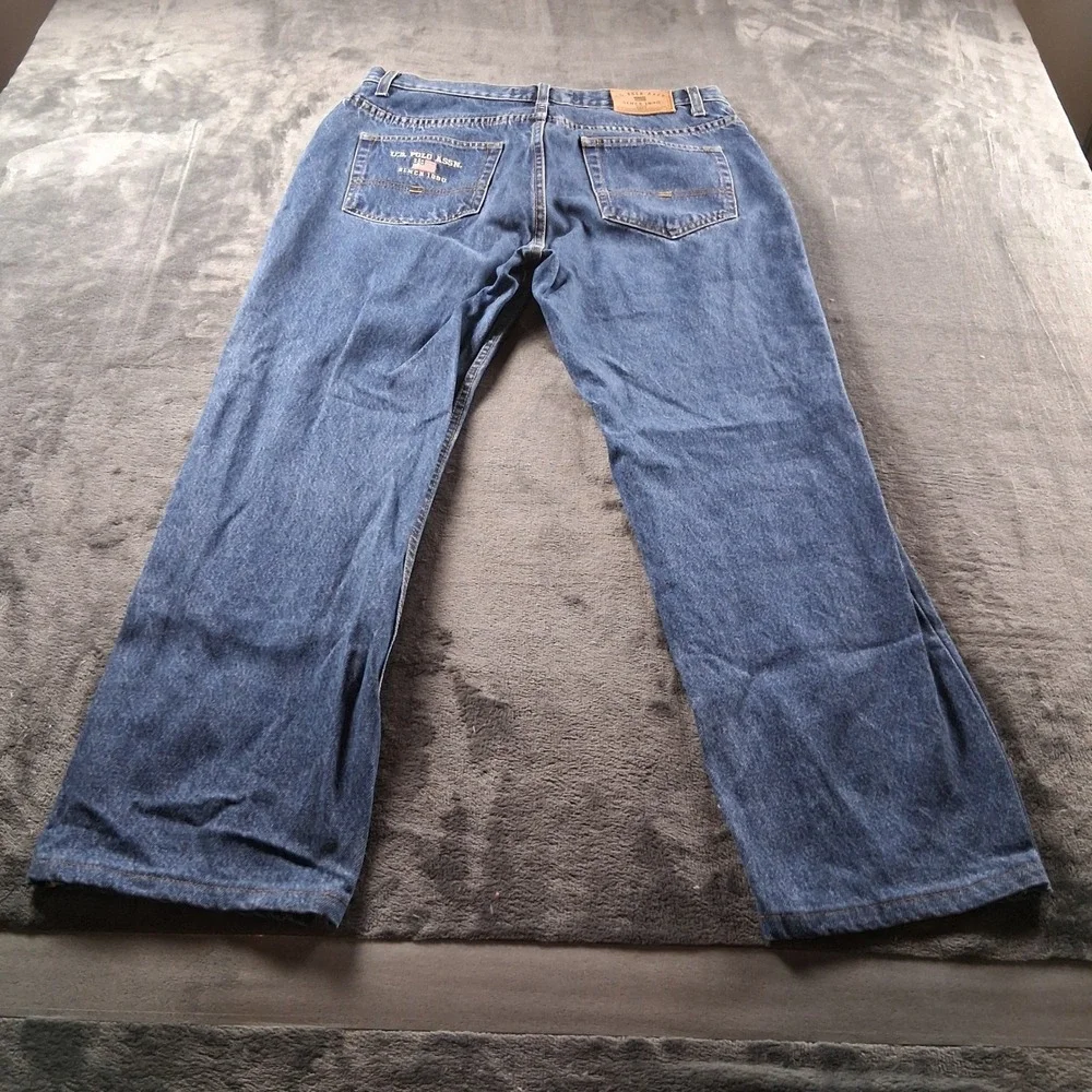 US Polo Assn Jeans Mens 36x28 Blue Straight Leg Medium Wash Denim 3072